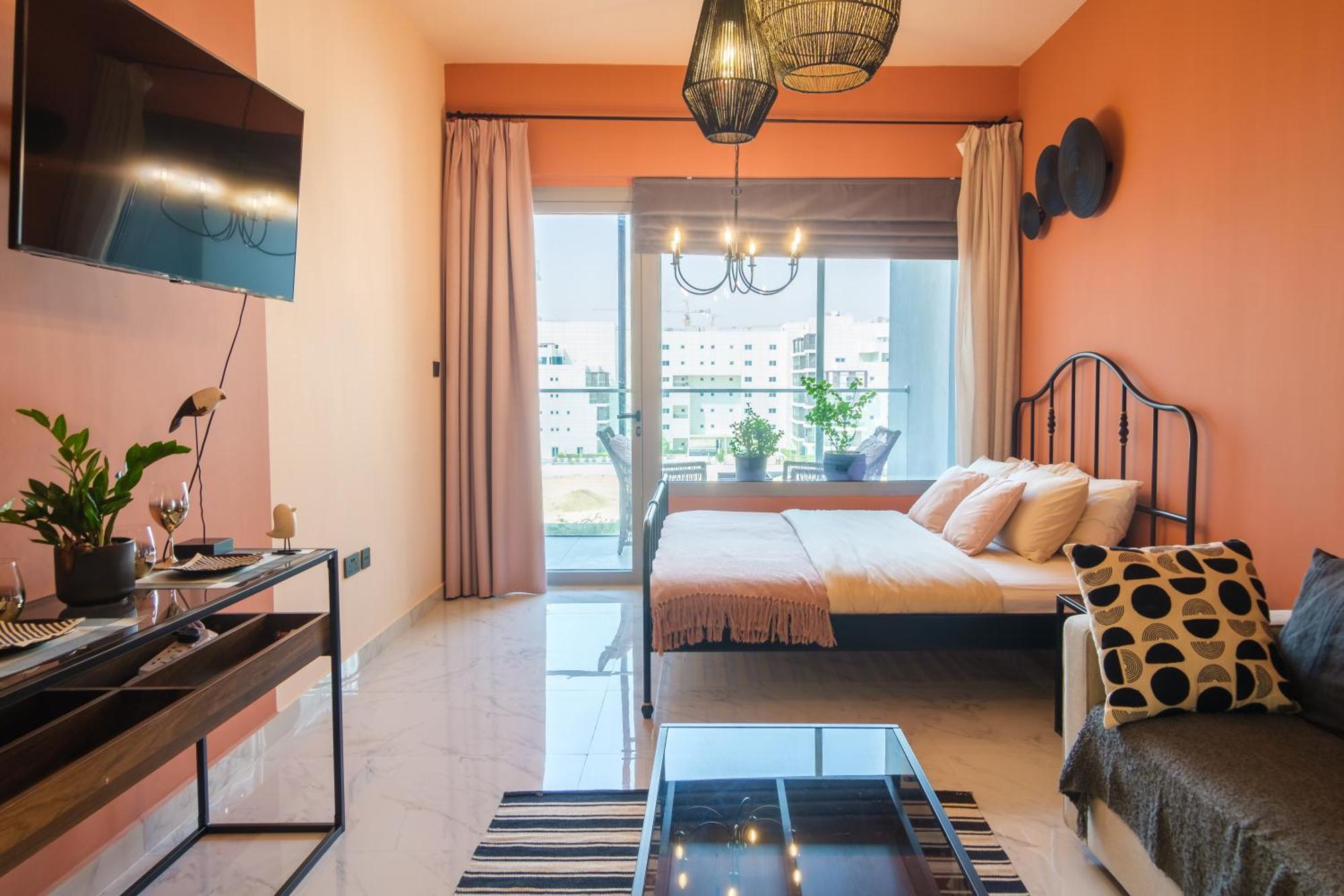 Apartament Poolside Charm Abu Zabi Zewnętrze zdjęcie